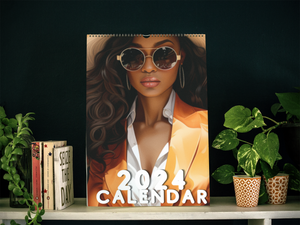 2024 Vertical Afrocentric Monthly Calendars