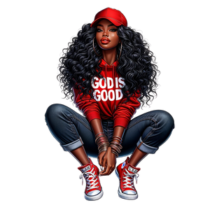 God Is Good Black Women Keychain