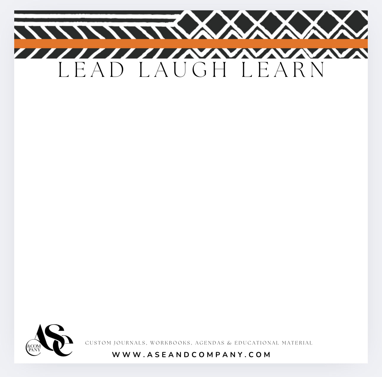 Lead Laugh Learn Notepad Journal Entry Planner