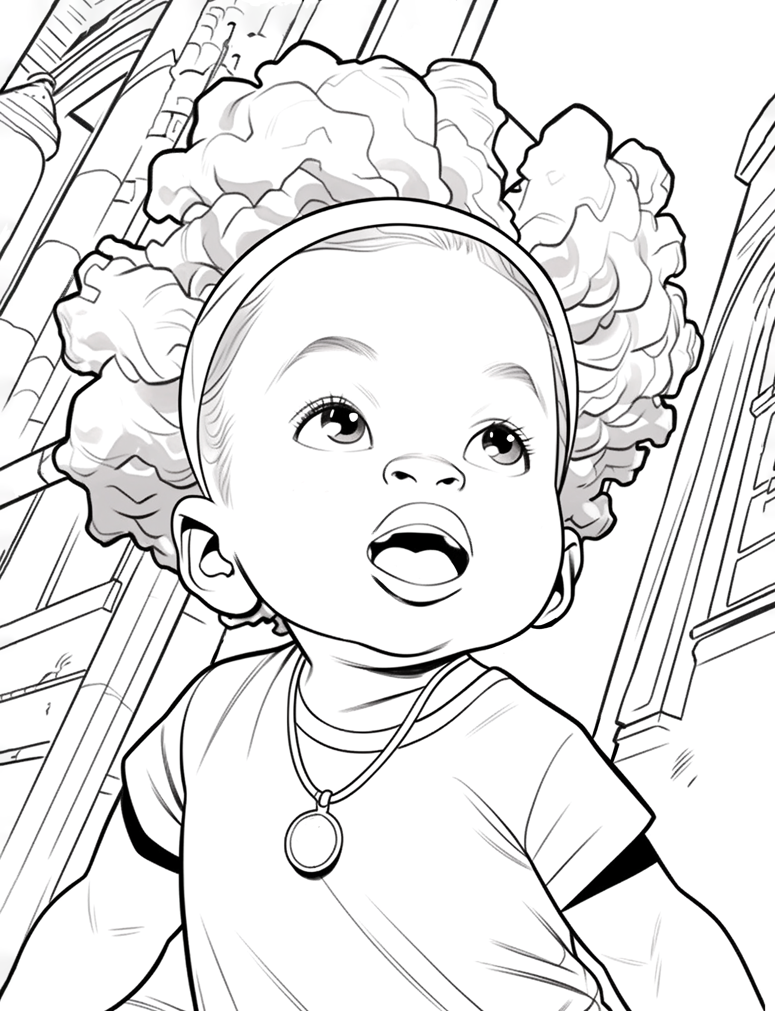 Soulful Smiles: Black Baby Coloring