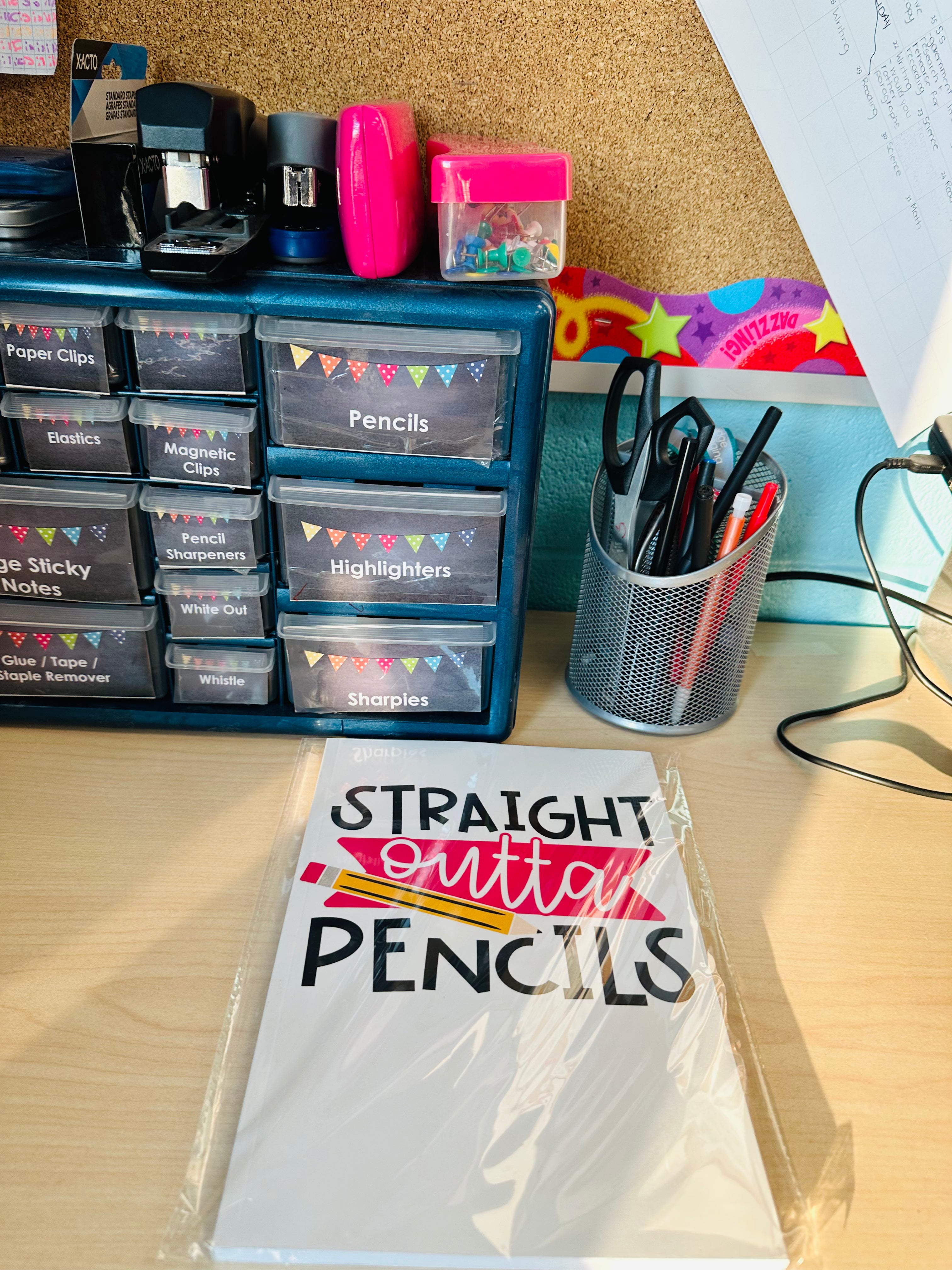 Straight Outta Pencils Teacher Notebook Journal