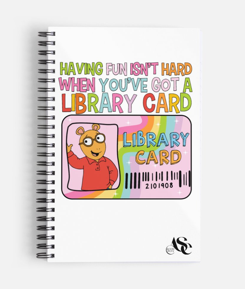 Library Card Teacher Notebook Journal