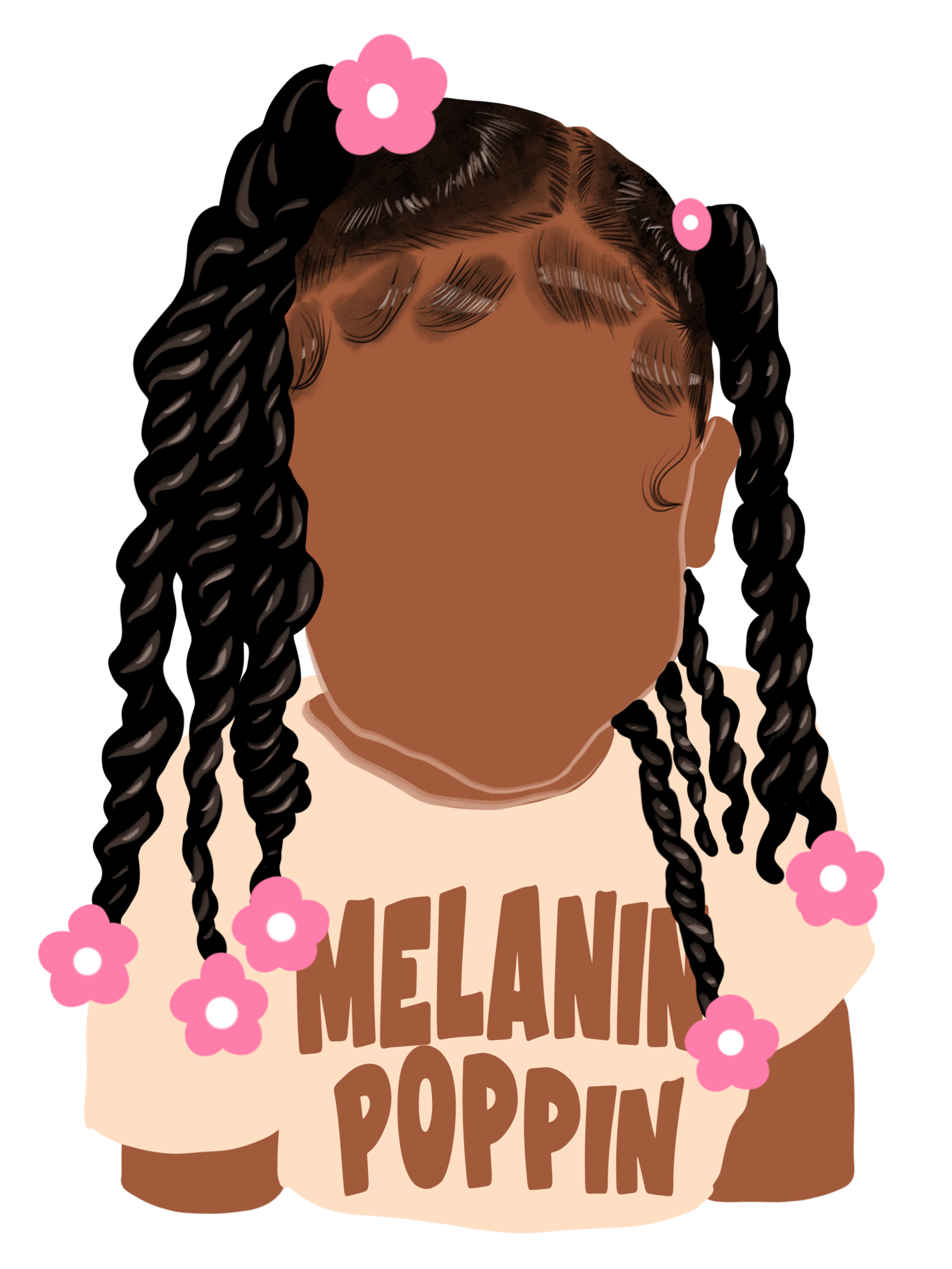 Melanin Poppin' Black Girl Keychain