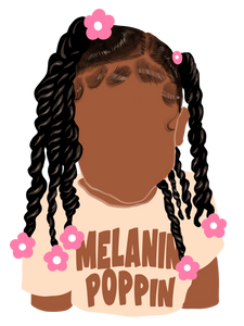 Melanin Poppin' Black Girl Keychain