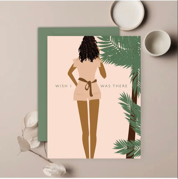 I Wish I Was There, African American Greeting Card