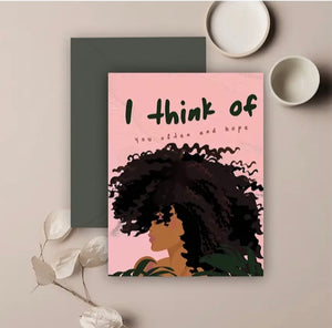 I Think Of You Often, African American Greeting Card