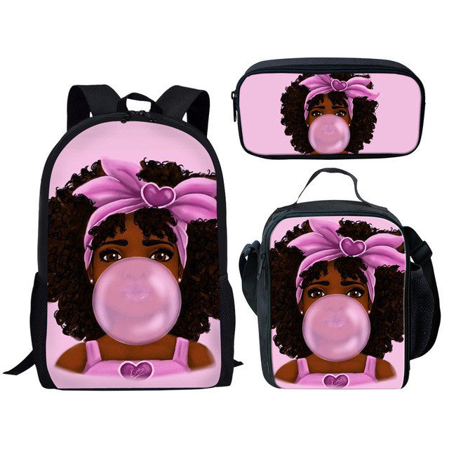 Journey Afrocentric 3 Piece Backpack School Bag Set