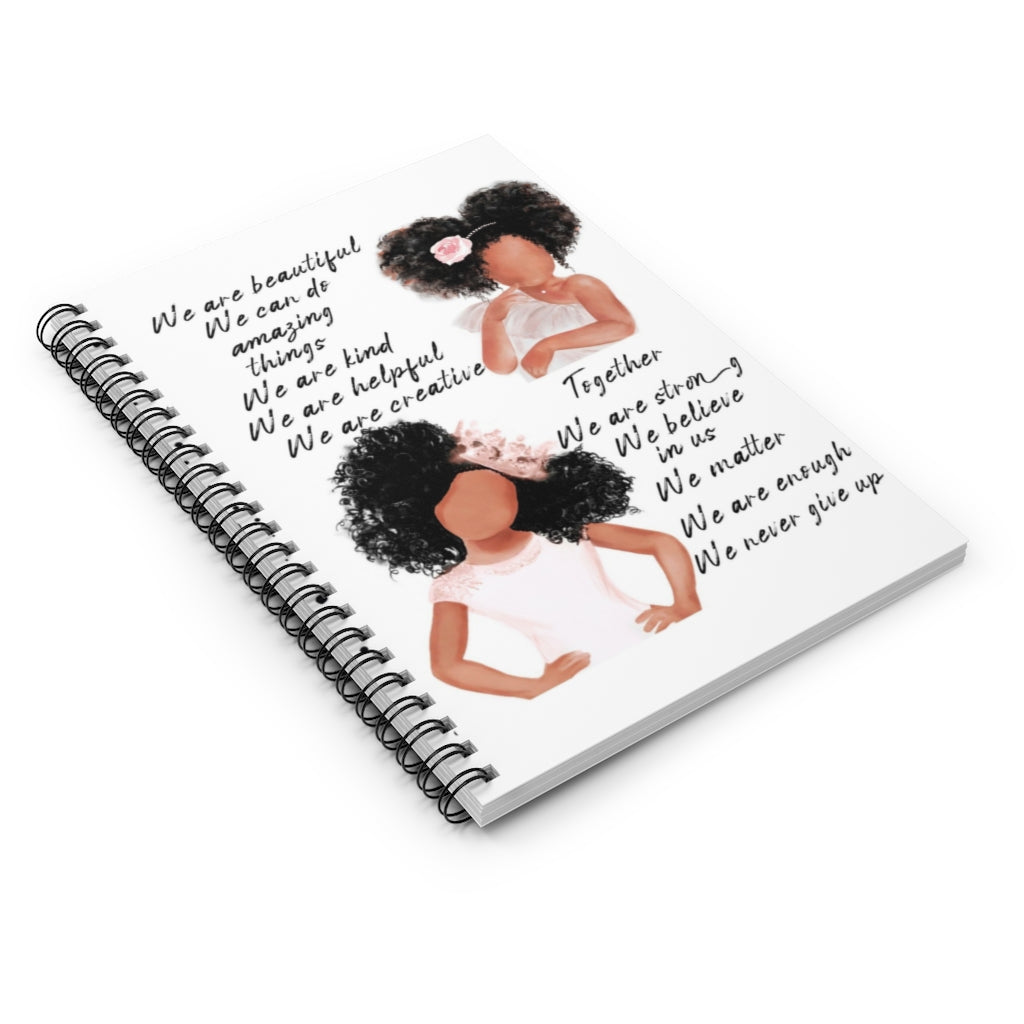 Beautiful Black Girls Spiral Notebook Journal