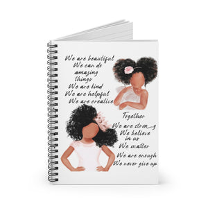 Beautiful Black Girls Spiral Notebook Journal