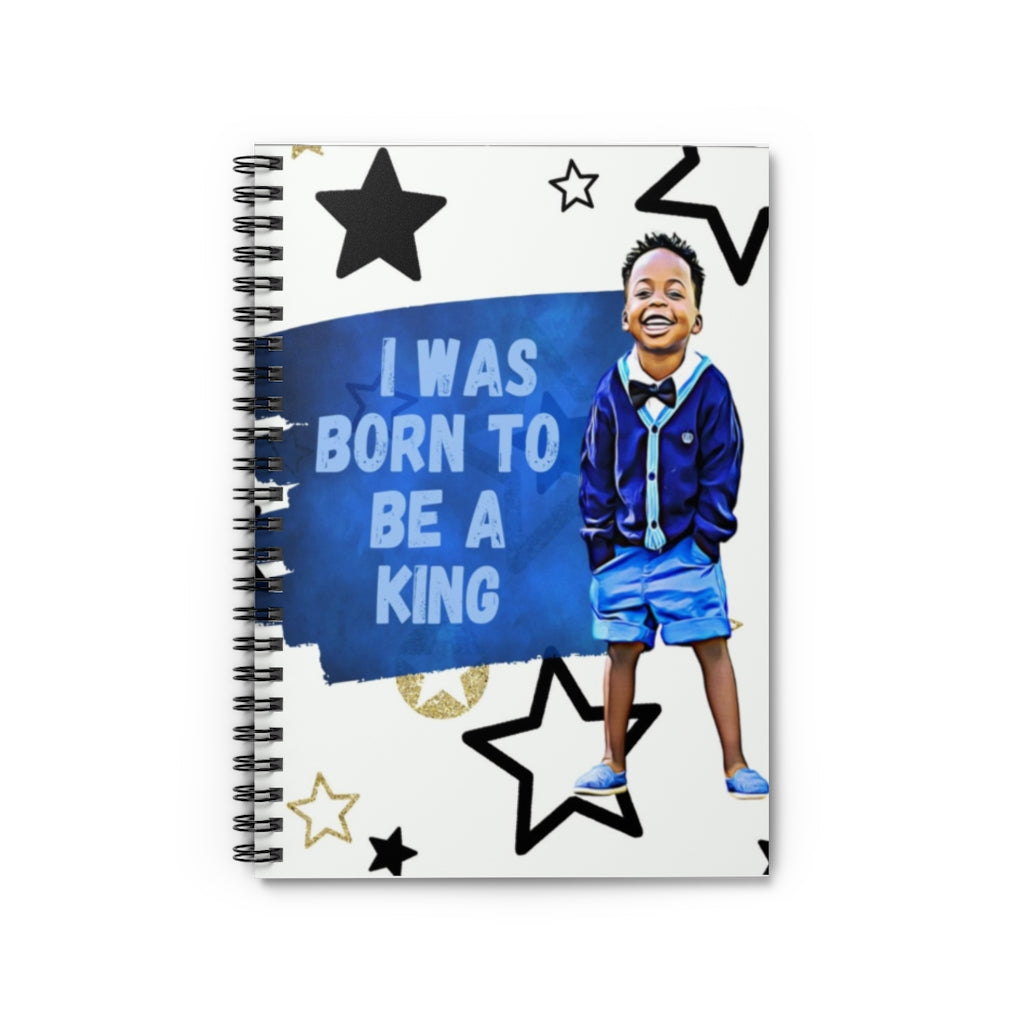 Brilliant Black Boy King Spiral Notebook Journal