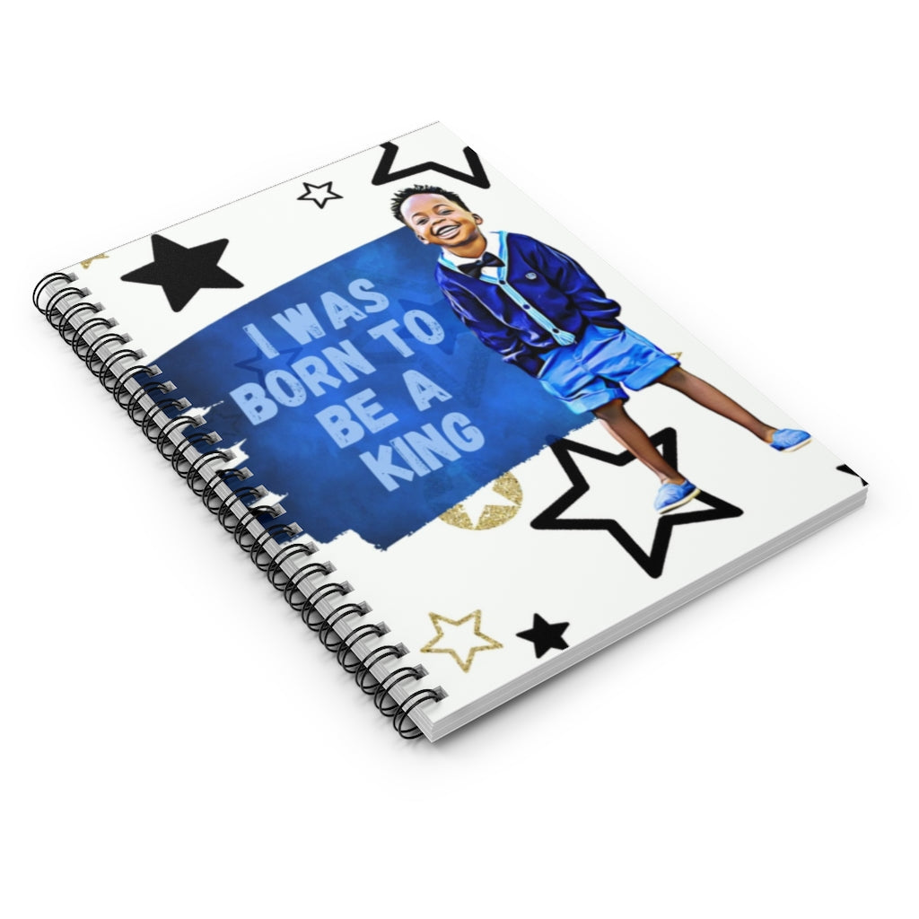 Brilliant Black Boy King Spiral Notebook Journal