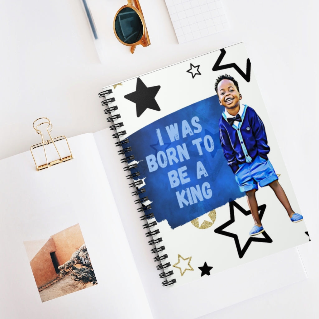 Brilliant Black Boy King Spiral Notebook Journal