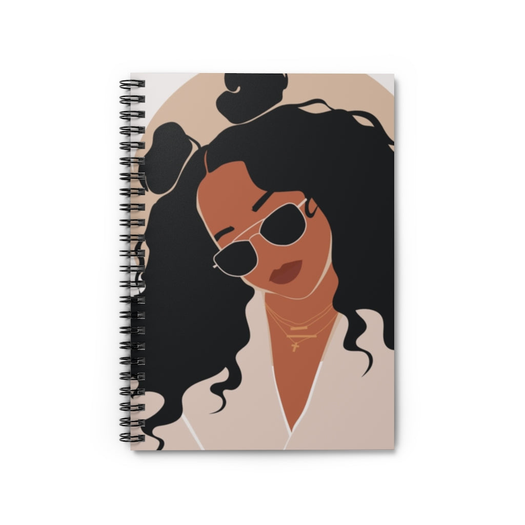 Gabriella Beautiful Black Queen Spiral Notebook Journal
