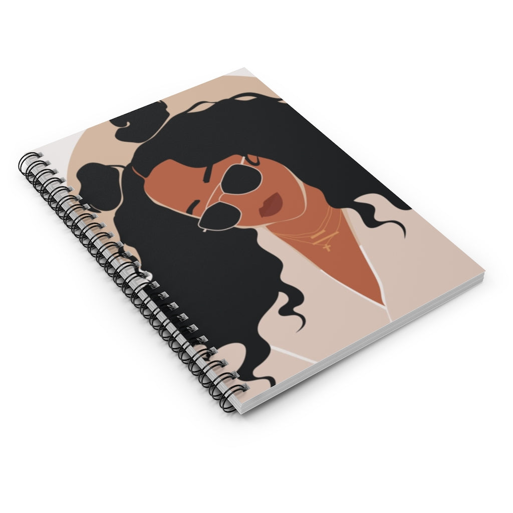 Gabriella Beautiful Black Queen Spiral Notebook Journal