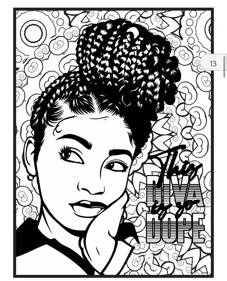 Every Shade Is Beautiful Coloring Book: Black Women Self Care