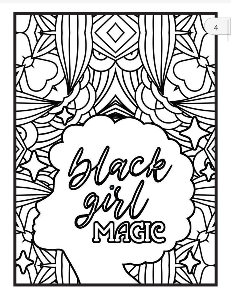 Every Shade Is Beautiful Coloring Book: Black Women Self Care