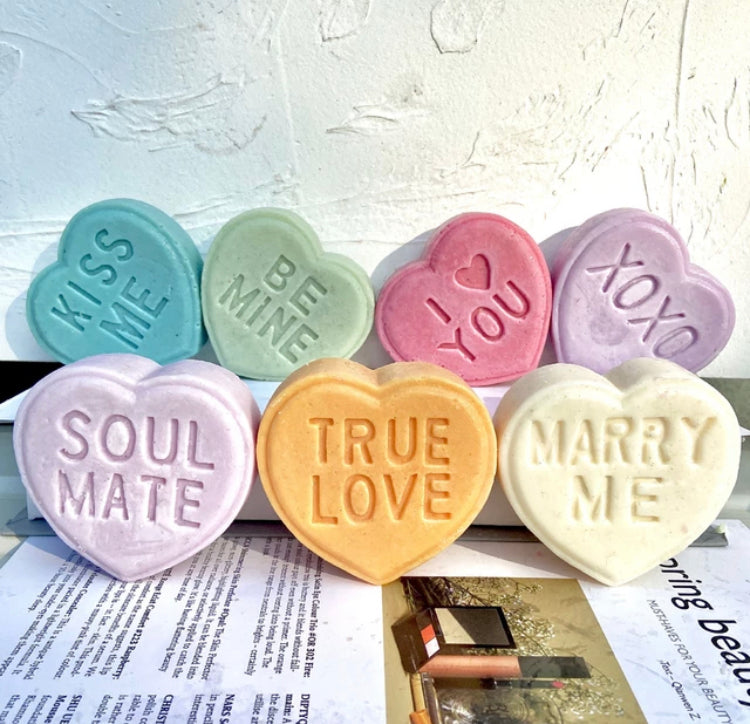 Valentines Candy Heart Soap Bars