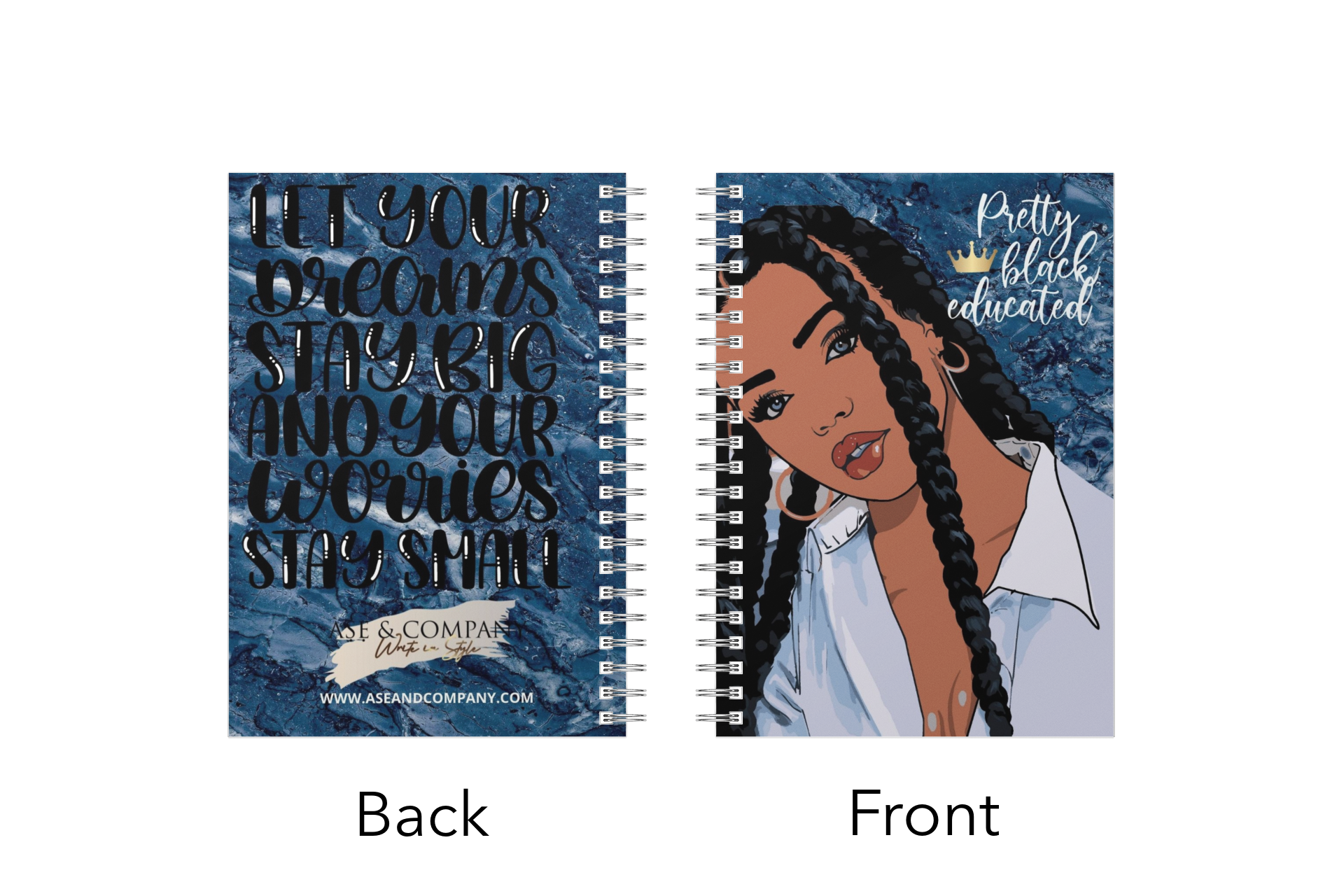 Pretty Black Educated Woman Spiral Notebook Journal