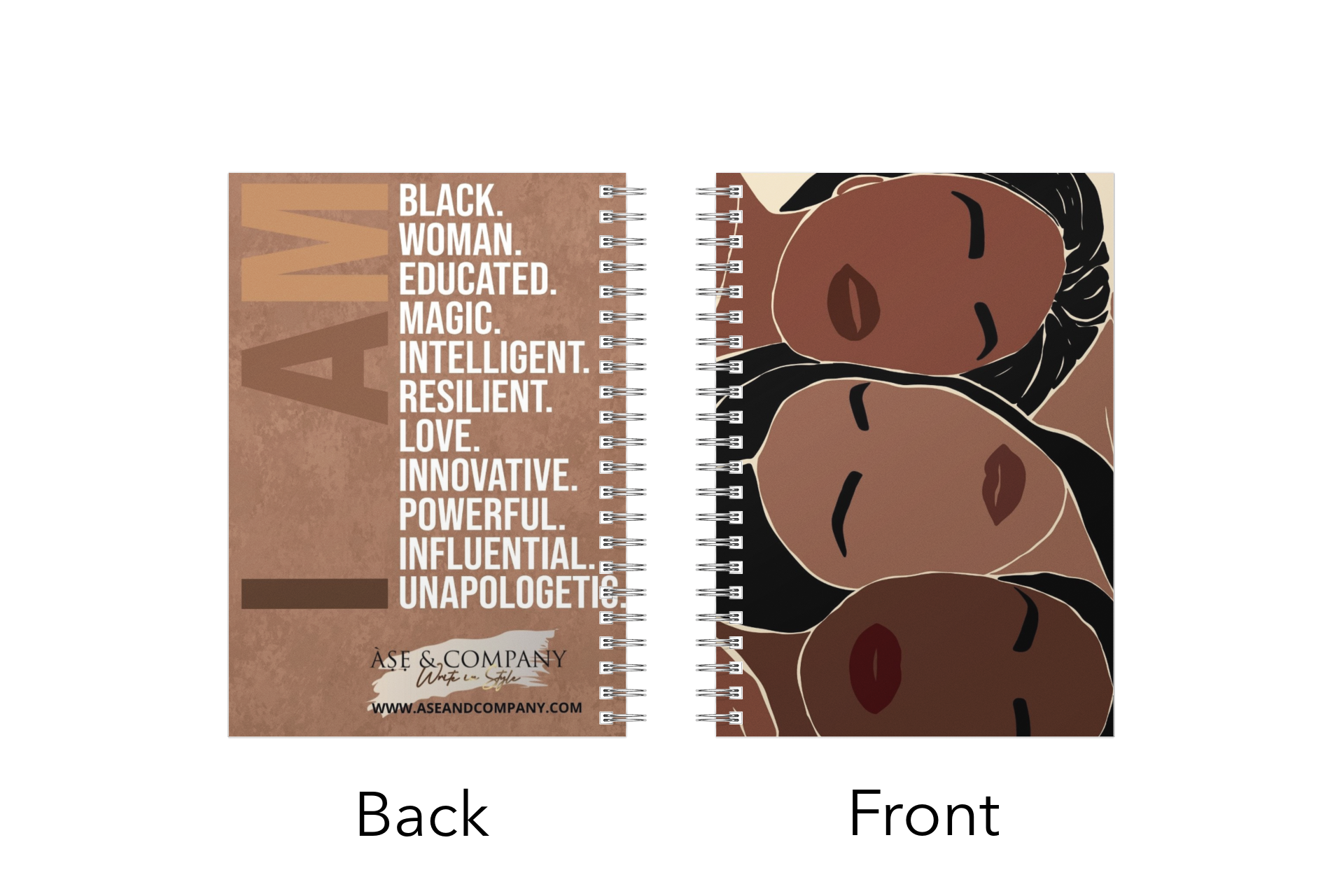 Black Women Friends Sisters Spiral Notebook Journal