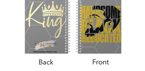 Handsome Black Educated Man King Spiral Notebook Journal