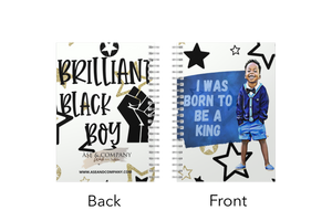 Brilliant Black Boy King Spiral Notebook Journal