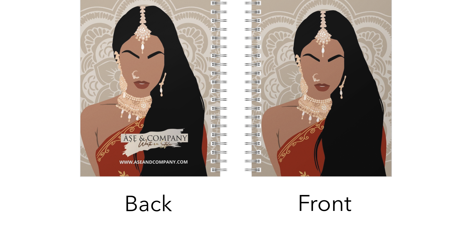 Katrina Bollywood Indian Spiral Notebook Journal