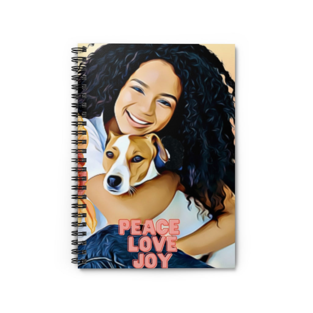 Peace Love Joy Happiness Animal Lover Spiral Notebook Journal