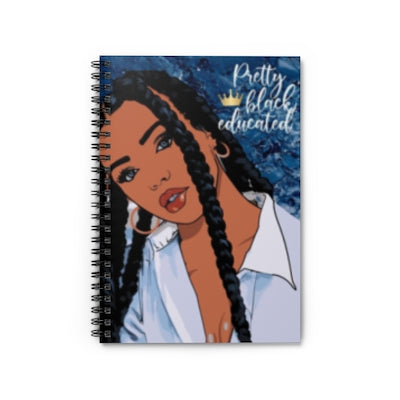 Pretty Black Educated Woman Spiral Notebook Journal