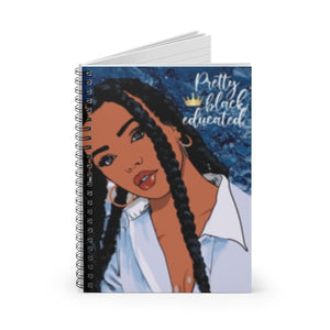 Pretty Black Educated Woman Spiral Notebook Journal