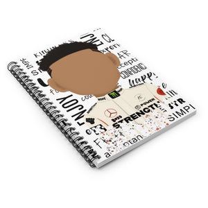 Black Boy Joy Car Driver Spiral Notebook Journal